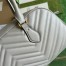 Gucci GG Marmont Medium Top-handle Bag in White Chevron Leather