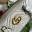 Gucci GG Marmont Medium Top-handle Bag in White Chevron Leather