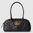 Gucci GG Marmont Medium Top-handle Bag in Black Chevron Leather