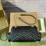 Gucci GG Marmont Small Bag with Multi-pocket in Black Chevron Leather