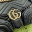 Gucci GG Marmont Small Bag with Multi-pocket in Black Chevron Leather