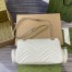 Gucci GG Marmont Small Bag with Multi-pocket in White Chevron Leather
