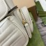 Gucci GG Marmont Small Bag with Multi-pocket in White Chevron Leather