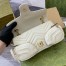 Gucci GG Marmont Small Bag with Multi-pocket in White Chevron Leather
