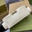 Gucci GG Marmont Small Bag with Multi-pocket in White Chevron Leather
