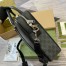 Gucci Medium Briefcase in Black Leather with GG Supreme Canvas