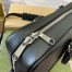 Gucci Medium Briefcase in Black Leather with GG Supreme Canvas