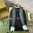 Gucci Men's Backpack in Black Leather with GG Supreme Canvas