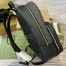 Gucci Men's Backpack in Black Leather with GG Supreme Canvas