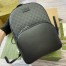 Gucci Men's Backpack in Black Leather with GG Supreme Canvas