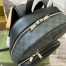 Gucci Men's Backpack in Black Leather with GG Supreme Canvas