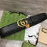 Gucci GG Marmont Wide Belt 40MM in Black Leather