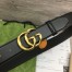 Gucci GG Marmont Wide Belt 40MM in Black Leather