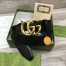 Gucci GG Marmont Wide Belt 40MM in Black Leather