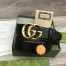 Gucci GG Marmont Wide Belt 40MM in Black Leather