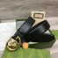 Gucci GG Marmont Wide Belt 40MM in Black Leather
