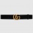 Gucci GG Marmont Wide Belt 40MM in Black Leather