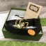 Gucci GG Marmont Belt 30MM in Black Leather
