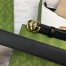Gucci GG Marmont Belt 30MM in Black Leather
