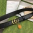 Gucci GG Marmont Belt 30MM in Black Leather
