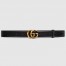 Gucci GG Marmont Belt 30MM in Black Leather