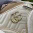 Gucci GG Marmont Small White Bag with Front Pockets