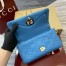 Gucci GG Milano Mini Top Handle Bag in Blue GG Puffy Leather
