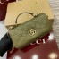 Gucci GG Milano Mini Top Handle Bag in Green GG Puffy Leather