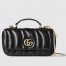 Gucci GG Milano Mini Top Handle Bag in Black Puffy Quilted Leather