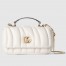 Gucci GG Milano Mini Top Handle Bag in White Puffy Quilted Leather