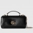 Gucci GG Milano Mini Top Handle Bag in Black Puffy Leather