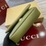 Gucci GG Milano Mini Top Handle Bag in Green Puffy Leather