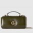 Gucci GG Milano Mini Top Handle Bag in Green Puffy Leather