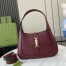 Gucci Jackie 1961 Small Shoulder Bag in Bordeaux Grained Calfskin