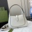 Gucci Jackie 1961 Small Shoulder Bag in White Grained Calfskin