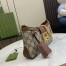 Gucci Padlock Small Shoulder Bag in GG Canvas with Brown Leather