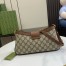Gucci Padlock Small Shoulder Bag in GG Canvas with Brown Leather