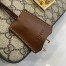 Gucci Padlock Small Shoulder Bag in GG Canvas with Brown Leather