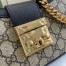 Gucci Padlock Small Shoulder Bag in GG Canvas with Black Leather