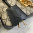 Gucci Padlock Small Shoulder Bag in GG Canvas with Black Leather