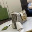 Gucci Padlock Small Shoulder Bag in GG Canvas with White Leather