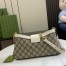 Gucci Padlock Small Shoulder Bag in GG Canvas with White Leather