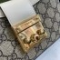 Gucci Padlock Small Shoulder Bag in GG Canvas with White Leather