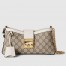 Gucci Padlock Small Shoulder Bag in GG Canvas with White Leather