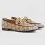 Gucci Women's Jordaan Loafers with Crystals in Beige GG Canvas