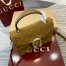 Gucci Dionysus Mini Top Handle Bag in Brown GG Suede Leather