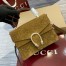 Gucci Dionysus Mini Top Handle Bag in Brown GG Suede Leather