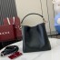 Gucci GG Emblem Mini Bucket Bag in Black Calfskin