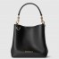Gucci GG Emblem Mini Bucket Bag in Black Calfskin