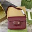 Gucci Horsebit 1955 Soft Small Shoulder Bag in Red Calfskin